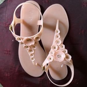 Coach Tea Rose Jelly Sandals